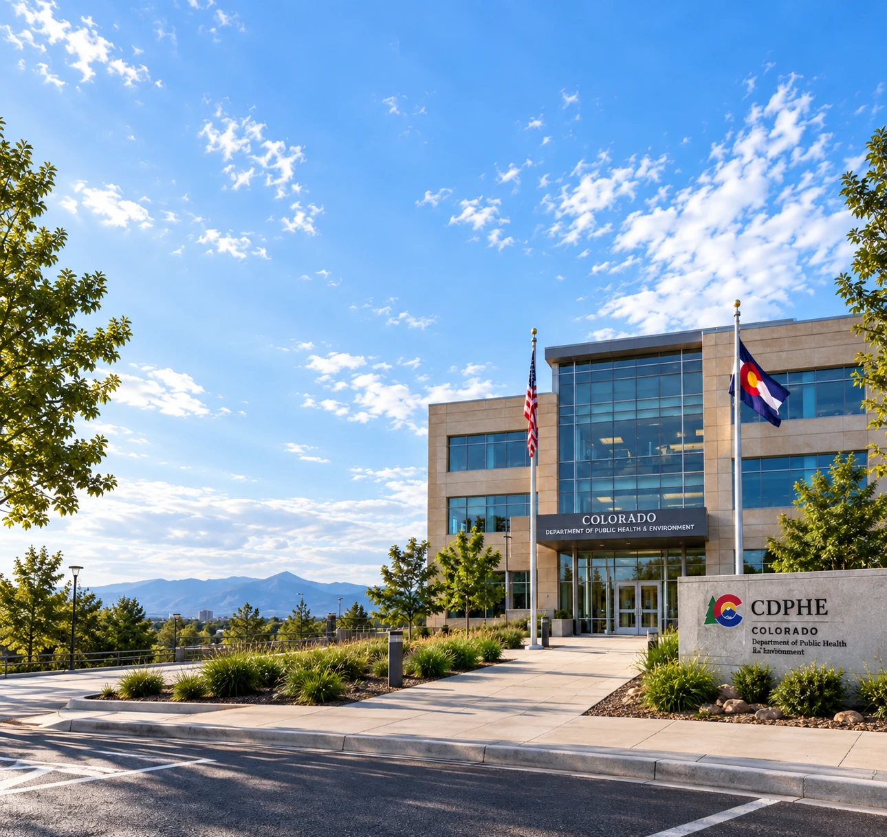 The Colorado Department of Public Health and Environment building in Denver, backdrop for the movement-signal timing an advocacy team needs to act on before a window closes.