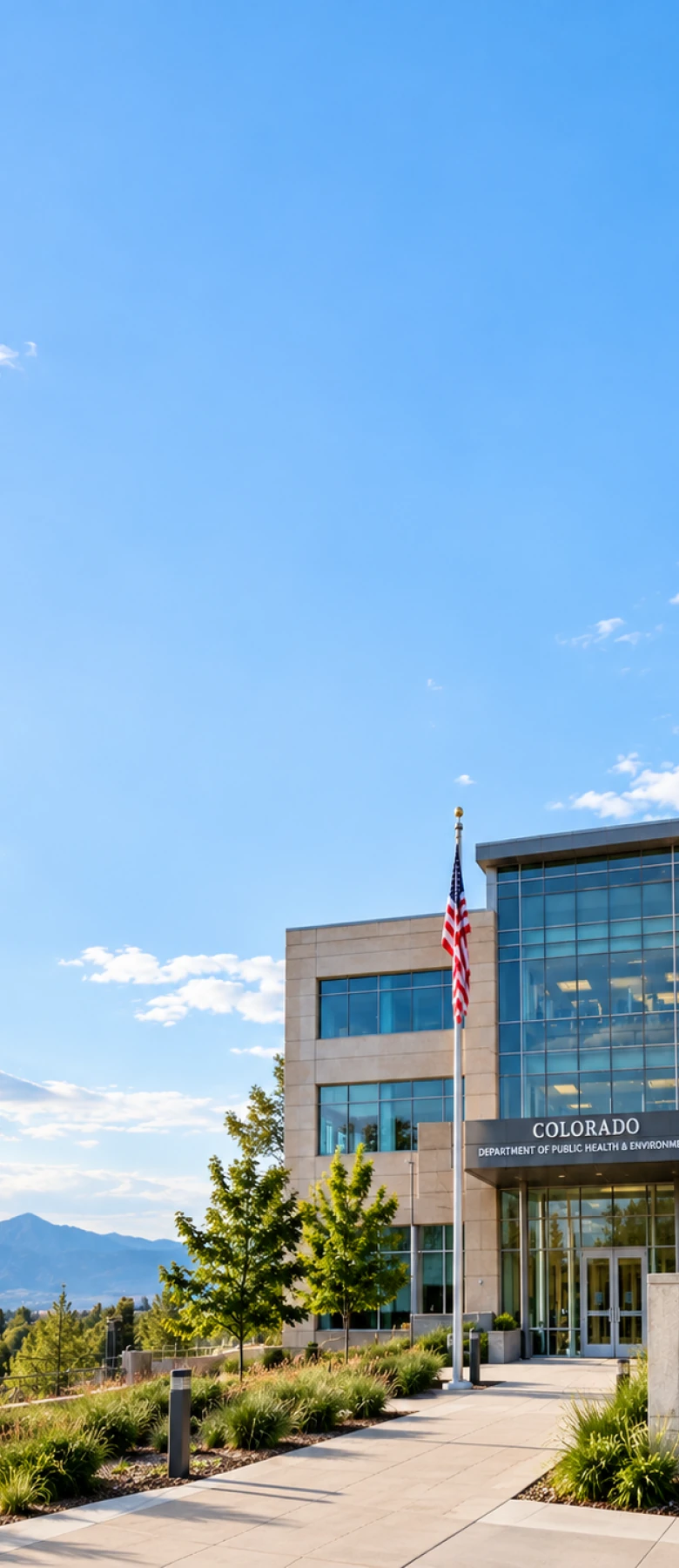 The Colorado Department of Public Health and Environment building in Denver, backdrop for the movement-signal timing an advocacy team needs to act on before a window closes.