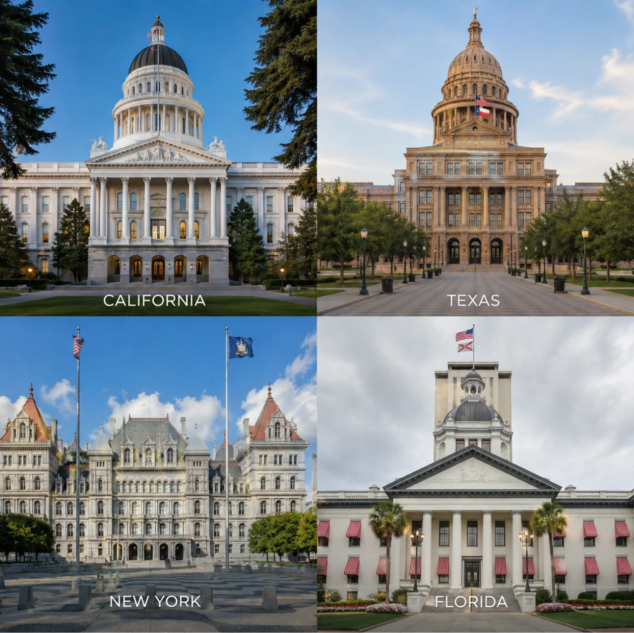 A US state capitol building.